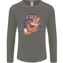 Anatomy of a Fox Foxes Funny Mens Long Sleeve T-Shirt Charcoal