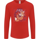 Anatomy of a Fox Foxes Funny Mens Long Sleeve T-Shirt Red