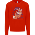 Anatomy of a Fox Foxes Funny Mens Sweatshirt Jumper Bright Red