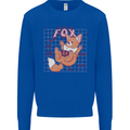Anatomy of a Fox Foxes Funny Mens Sweatshirt Jumper Royal Blue