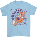 Anatomy of a Fox Foxes Funny Mens T-Shirt 100% Cotton Light Blue