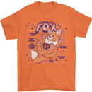 Anatomy of a Fox Foxes Funny Mens T-Shirt 100% Cotton Orange