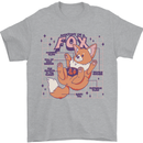 Anatomy of a Fox Foxes Funny Mens T-Shirt 100% Cotton Sports Grey