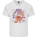 Anatomy of a Fox Foxes Funny Mens V-Neck Cotton T-Shirt White