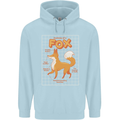 Anatomy of a Fox Funny Foxes Childrens Kids Hoodie Light Blue