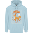 Anatomy of a Fox Funny Foxes Childrens Kids Hoodie Light Blue
