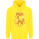 Anatomy of a Fox Funny Foxes Childrens Kids Hoodie Yellow