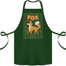 Anatomy of a Fox Funny Foxes Cotton Apron 100% Organic Forest Green