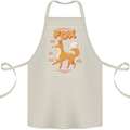 Anatomy of a Fox Funny Foxes Cotton Apron 100% Organic Natural