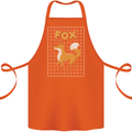 Anatomy of a Fox Funny Foxes Cotton Apron 100% Organic Orange