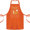 Anatomy of a Fox Funny Foxes Cotton Apron 100% Organic Orange