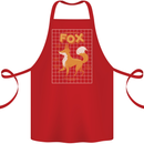 Anatomy of a Fox Funny Foxes Cotton Apron 100% Organic Red