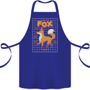 Anatomy of a Fox Funny Foxes Cotton Apron 100% Organic Royal Blue