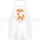 Anatomy of a Fox Funny Foxes Cotton Apron 100% Organic White
