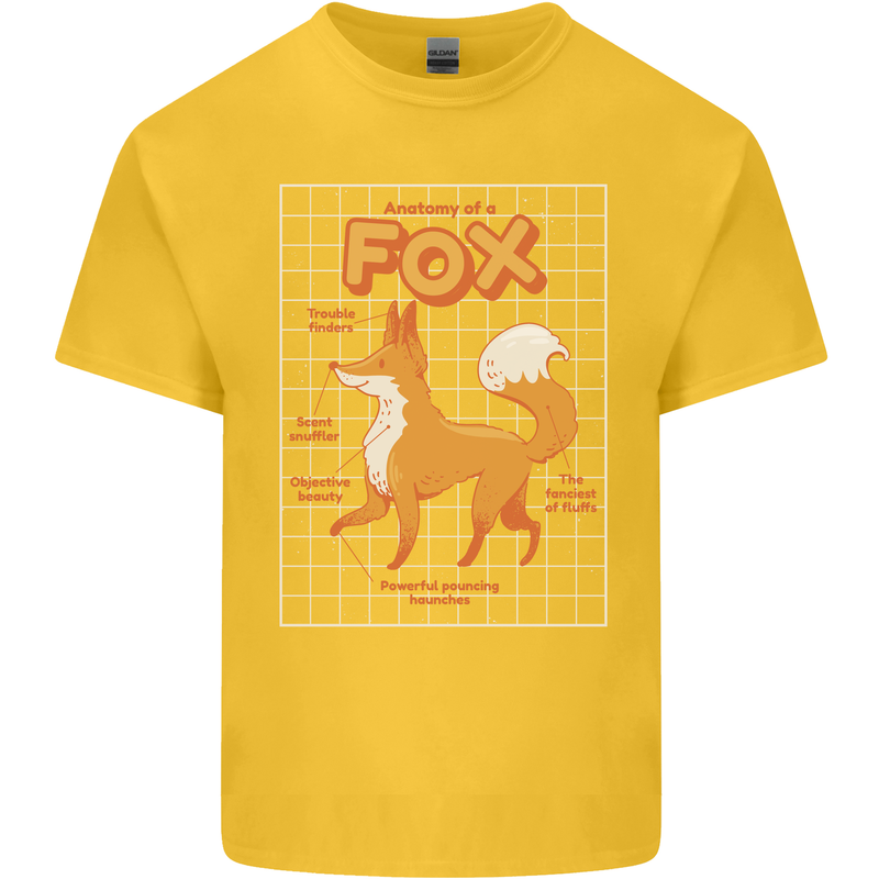 Anatomy of a Fox Funny Foxes Kids T-Shirt Childrens Yellow