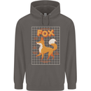 Anatomy of a Fox Funny Foxes Mens 80% Cotton Hoodie Charcoal