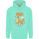 Anatomy of a Fox Funny Foxes Mens 80% Cotton Hoodie Peppermint