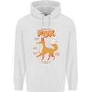 Anatomy of a Fox Funny Foxes Mens 80% Cotton Hoodie White