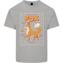 Anatomy of a Fox Funny Foxes Mens Cotton T-Shirt Tee Top Sports Grey