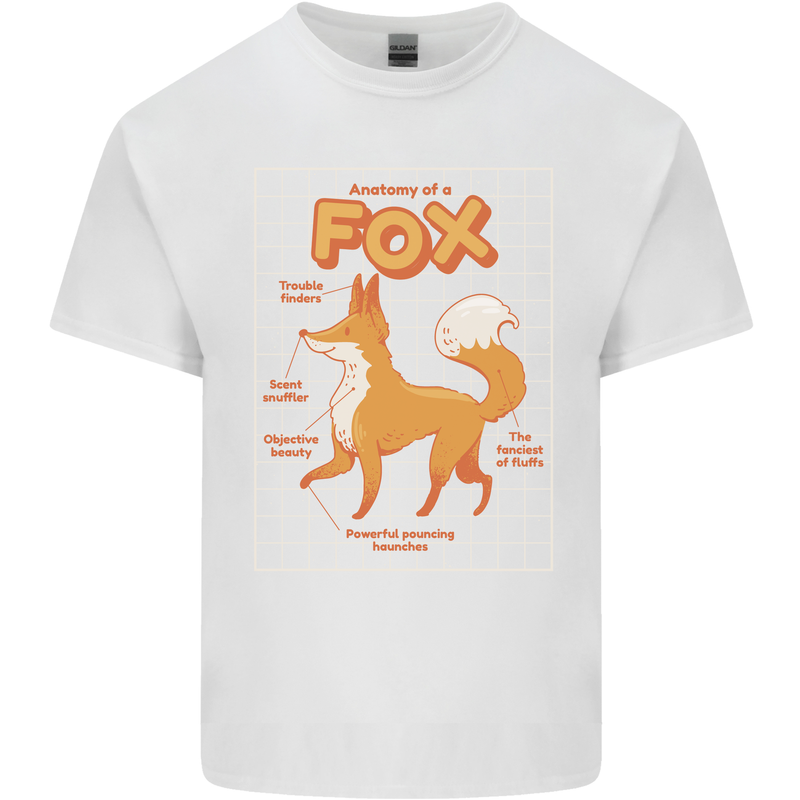 Anatomy of a Fox Funny Foxes Mens Cotton T-Shirt Tee Top White