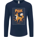 Anatomy of a Fox Funny Foxes Mens Long Sleeve T-Shirt Navy Blue