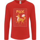 Anatomy of a Fox Funny Foxes Mens Long Sleeve T-Shirt Red