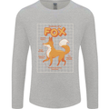 Anatomy of a Fox Funny Foxes Mens Long Sleeve T-Shirt Sports Grey