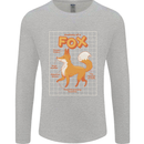 Anatomy of a Fox Funny Foxes Mens Long Sleeve T-Shirt Sports Grey