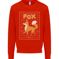 Anatomy of a Fox Funny Foxes Mens Sweatshirt Jumper Bright Red