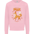 Anatomy of a Fox Funny Foxes Mens Sweatshirt Jumper Light Pink