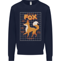 Anatomy of a Fox Funny Foxes Mens Sweatshirt Jumper Navy Blue