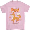 Anatomy of a Fox Funny Foxes Mens T-Shirt 100% Cotton Light Pink