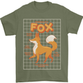Anatomy of a Fox Funny Foxes Mens T-Shirt 100% Cotton Military Green