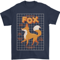Anatomy of a Fox Funny Foxes Mens T-Shirt 100% Cotton Navy Blue