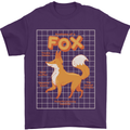 Anatomy of a Fox Funny Foxes Mens T-Shirt 100% Cotton Purple