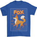 Anatomy of a Fox Funny Foxes Mens T-Shirt 100% Cotton Royal Blue