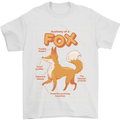 Anatomy of a Fox Funny Foxes Mens T-Shirt 100% Cotton White