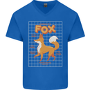 Anatomy of a Fox Funny Foxes Mens V-Neck Cotton T-Shirt Royal Blue