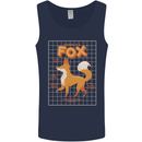 Anatomy of a Fox Funny Foxes Mens Vest Tank Top Navy Blue