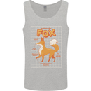 Anatomy of a Fox Funny Foxes Mens Vest Tank Top Sports Grey