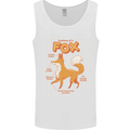 Anatomy of a Fox Funny Foxes Mens Vest Tank Top White