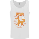 Anatomy of a Fox Funny Foxes Mens Vest Tank Top White