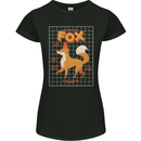 Anatomy of a Fox Funny Foxes Womens Petite Cut T-Shirt Black