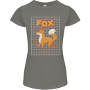Anatomy of a Fox Funny Foxes Womens Petite Cut T-Shirt Charcoal