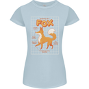 Anatomy of a Fox Funny Foxes Womens Petite Cut T-Shirt Light Blue