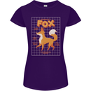 Anatomy of a Fox Funny Foxes Womens Petite Cut T-Shirt Purple