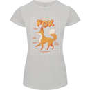 Anatomy of a Fox Funny Foxes Womens Petite Cut T-Shirt Sports Grey