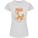 Anatomy of a Fox Funny Foxes Womens Petite Cut T-Shirt White