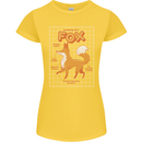 Anatomy of a Fox Funny Foxes Womens Petite Cut T-Shirt Yellow