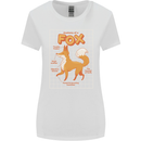 Anatomy of a Fox Funny Foxes Womens Wider Cut T-Shirt White
